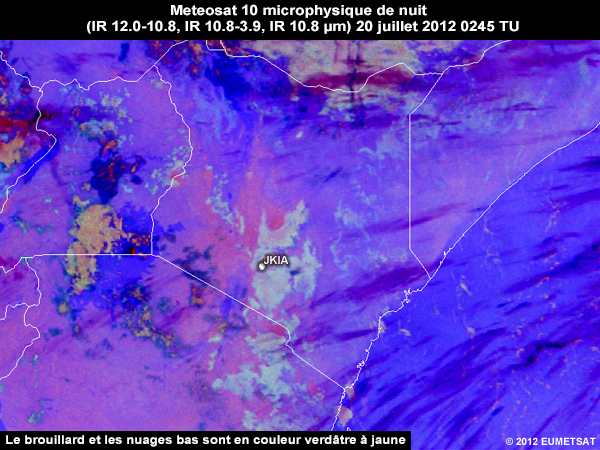 Animation of MSG-9 Night Microphysics RGBs over Kenya from 00 UTC to 04 UTC 20 July 2012
