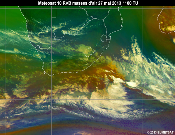 Animation of MSG-10 airmass RGB images over Southern Africa from 06 to 12 UTC 27 May 2013