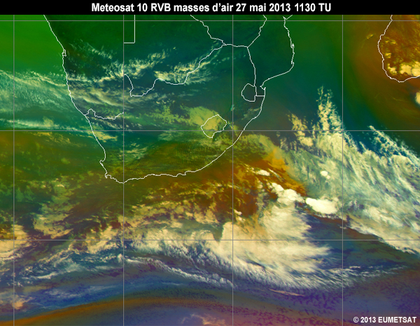 Animation of MSG-10 airmass RGB images over Southern Africa from 06 to 12 UTC 27 May 2013