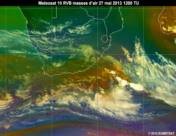 Animation of MSG-10 airmass RGB images over Southern Africa from 06 to 12 UTC 27 May 2013