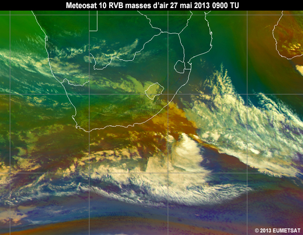Animation of MSG-10 airmass RGB images over Southern Africa from 06 to 12 UTC 27 May 2013