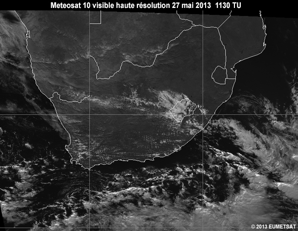 Animation of MSG-10 hrv images over Southern Africa from 06 to 12 UTC 27 May 2013