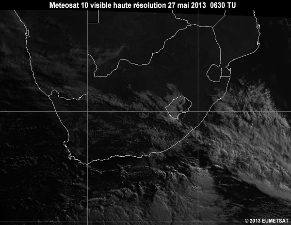 Animation of MSG-10 hrv images over Southern Africa from 06 to 12 UTC 27 May 2013